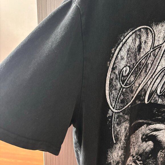 Portrait Print Black Crew Neck T-Shirt - Picture 2 of 5